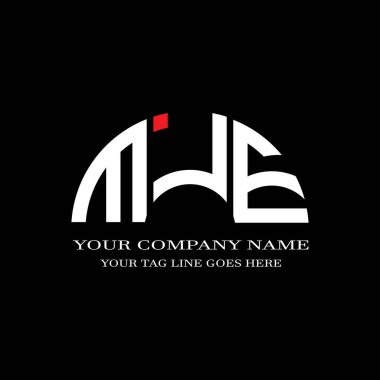 MJE harf logosu vektör grafikli yaratıcı tasarım