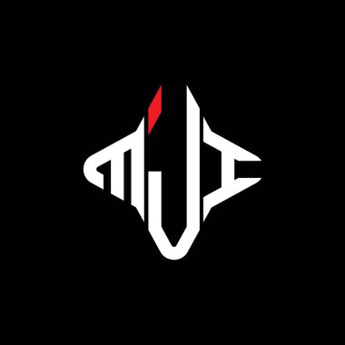 MJI harf logosu vektör grafikli yaratıcı tasarım