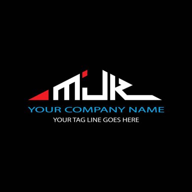 MJK harf logosu vektör grafikli yaratıcı tasarım