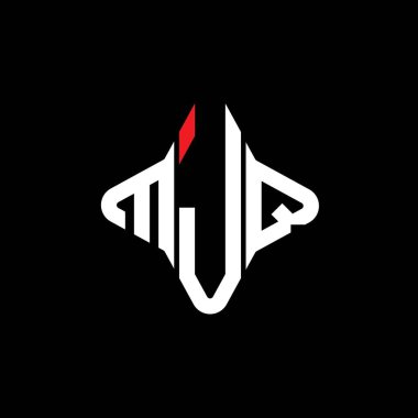 MJQ harfi logosu vektör grafikli yaratıcı tasarım