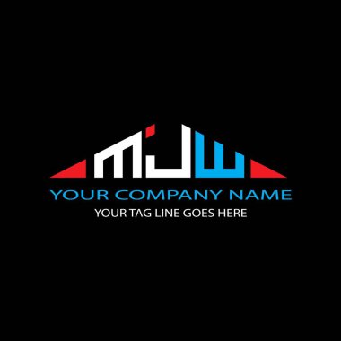 MJW harf logosu vektör grafikli yaratıcı tasarım