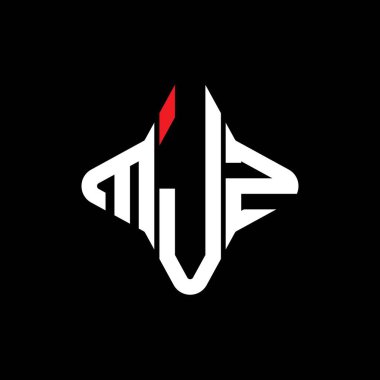 MJZ harf logosu vektör grafikli yaratıcı tasarım
