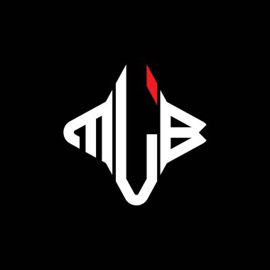 Vektör grafikli MLB harf logosu yaratıcı tasarımı