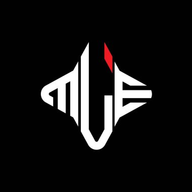 Vektör grafikli MLE harf logosu yaratıcı tasarımı