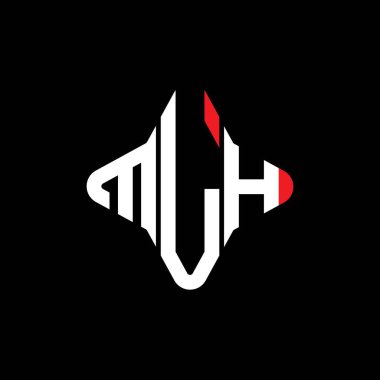 Vektör grafikli MLH harf logosu yaratıcı tasarımı