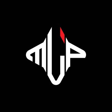 Vektör grafikli MLP harf logosu yaratıcı tasarımı