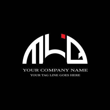 Vektör grafikli MLQ harf logosu yaratıcı tasarımı