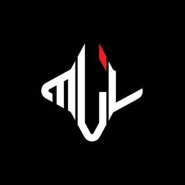 Vektör grafikli MLV harf logosu yaratıcı tasarımı