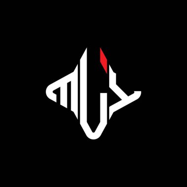 Vektör grafikli MLY harf logosu yaratıcı tasarımı
