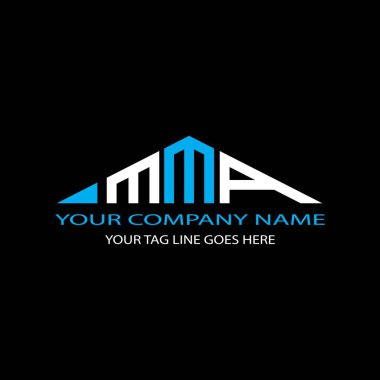 Vektör grafikli MMA harf logosu yaratıcı tasarımı