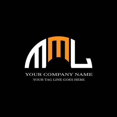 Vektör grafikli MML harf logosu yaratıcı tasarımı