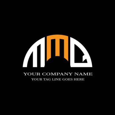 Vektör grafikli MMQ harf logosu yaratıcı tasarımı