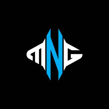 Vektör grafikli MNG harf logosu yaratıcı tasarımı