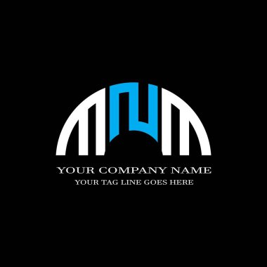 MNM harf logosu vektör grafikli yaratıcı tasarım