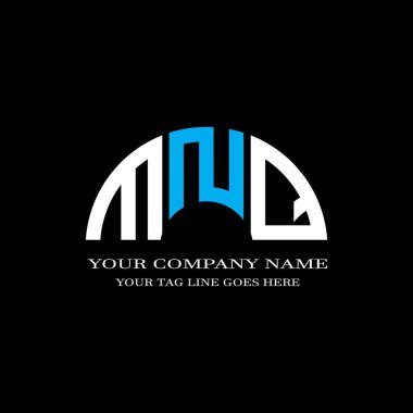 MNQ harfi logosu vektör grafikli yaratıcı tasarım