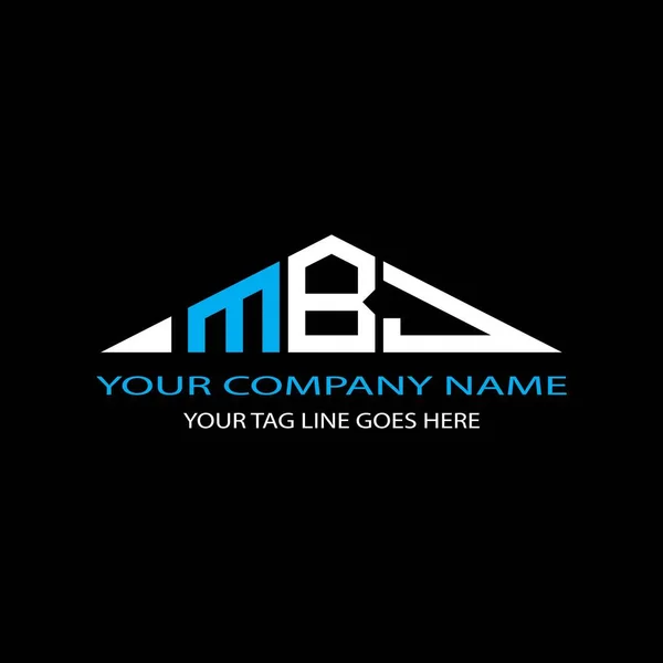 Mbj Lettre Logo Design Créatif Avec Graphique Vectoriel — Image vectorielle