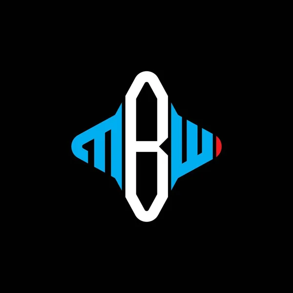 Mbw Písmeno Logo Kreativní Design Vektorovou Grafikou — Stockový vektor
