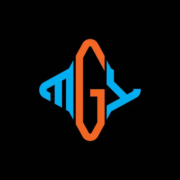 Mgy Letter Logo Creatief Ontwerp Met Vector Grafisch — Stockvector