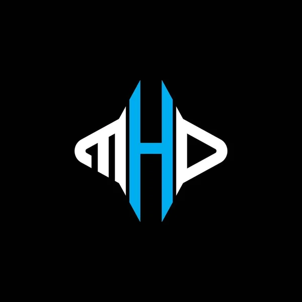 Logo Listu Mhd Kreatywny Design Grafiką Wektorową — Wektor stockowy