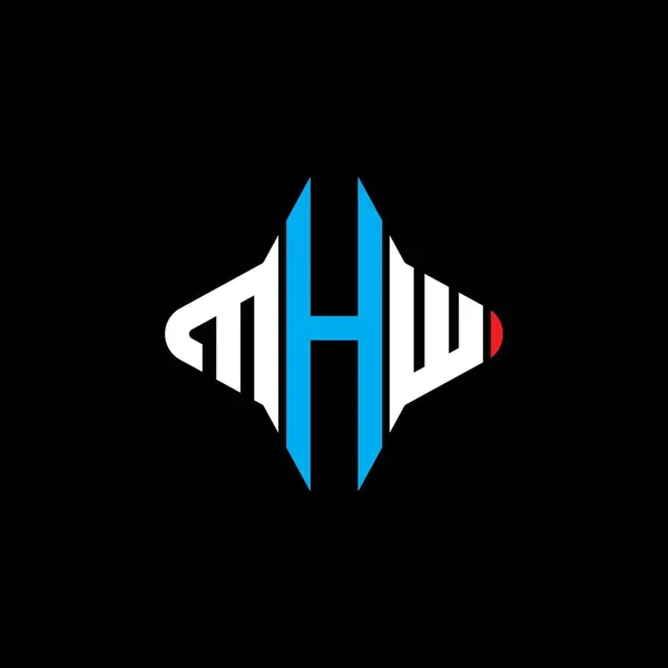 Логотип Літери Mhw Творчий Дизайн Векторною Графікою — стоковий вектор