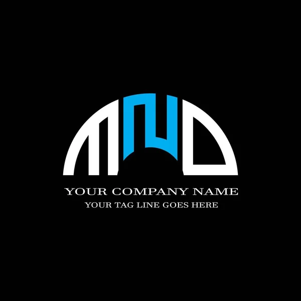 Logo Listu Mnd Kreatywny Design Grafiką Wektorową — Wektor stockowy