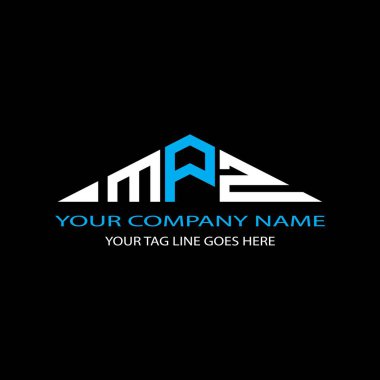 MPZ harf logosu vektör grafikli yaratıcı tasarım