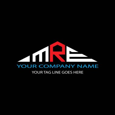 Vektör grafikli MRE harf logosu yaratıcı tasarımı