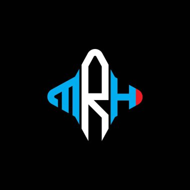 MRH harf logosu vektör grafikli yaratıcı tasarım
