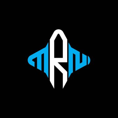 MRN harfi logosu vektör grafikli yaratıcı tasarım