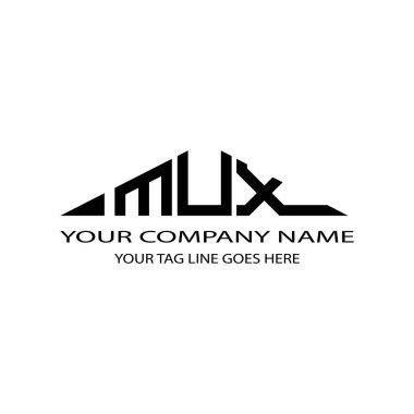 Vektör grafikli MUX harf logosu yaratıcı tasarımı