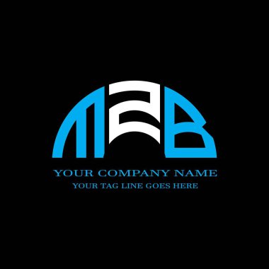 Vektör grafikli MZB harf logosu yaratıcı tasarımı
