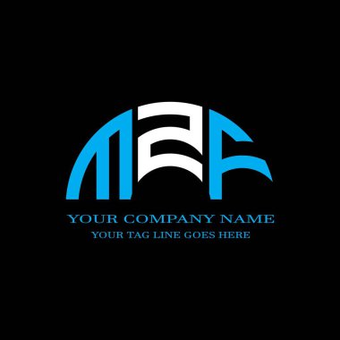 Vektör grafikli MZF harf logosu yaratıcı tasarımı