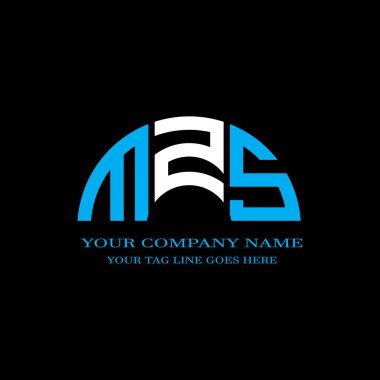 Vektör grafikli MZS harf logosu yaratıcı tasarımı