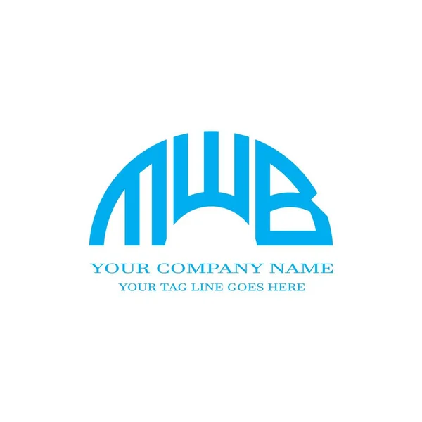 Mwb Lettre Logo Design Créatif Avec Graphique Vectoriel — Image vectorielle