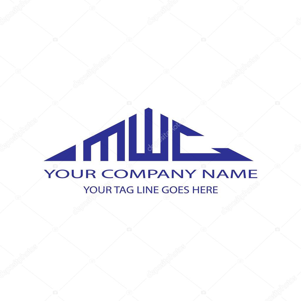 MWC letter logo creative design with vector graphic