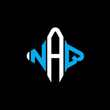 NAQ letter logo creative design with vector graphic
