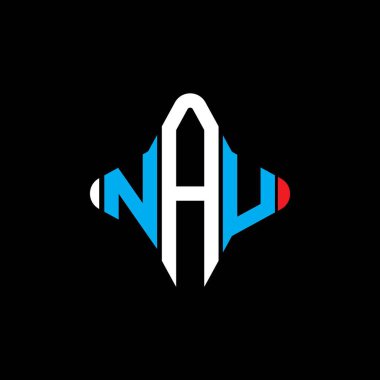 NAU letter logo creative design with vector graphic