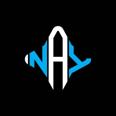 NAY letter logo creative design with vector graphic