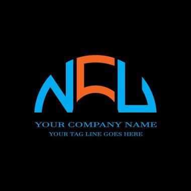 NCU letter logo creative design with vector graphic