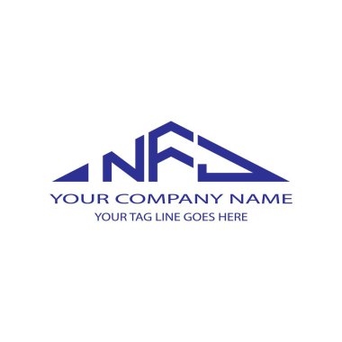 NFJ letter logo creative design with vector graphic