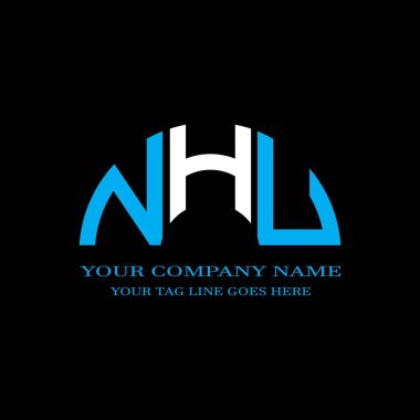 NHU letter logo creative design with vector graphic