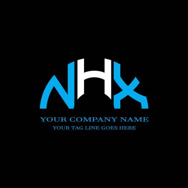NHX letter logo creative design with vector graphic