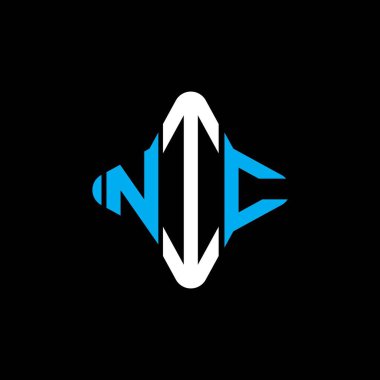NIC letter logo creative design with vector graphic