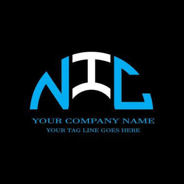 NIC letter logo creative design with vector graphic