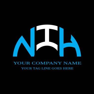 NIH letter logo creative design with vector graphic