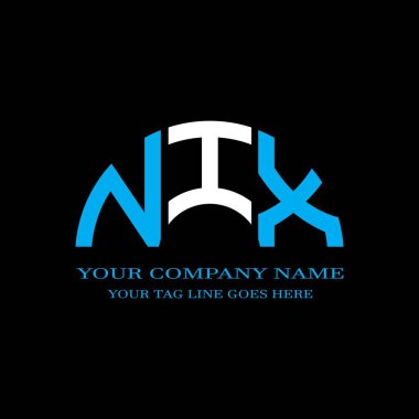 NIX letter logo creative design with vector graphic