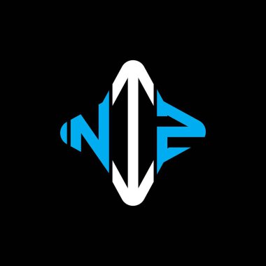 NIZ letter logo creative design with vector graphic