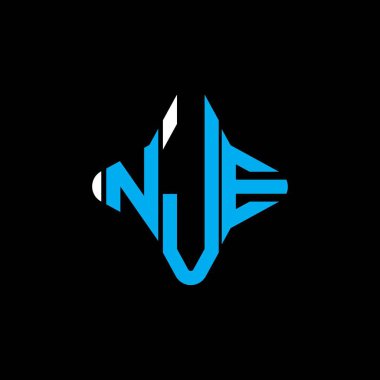 NJE letter logo creative design with vector graphic