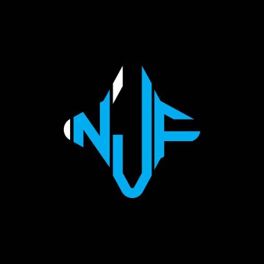 NJF letter logo creative design with vector graphic