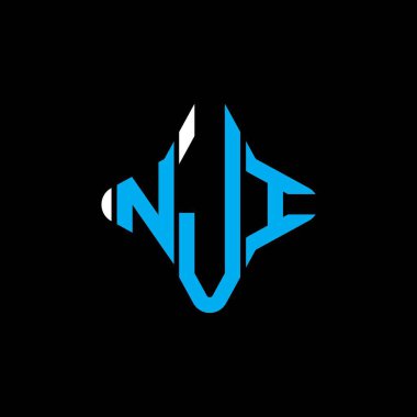 NJI letter logo creative design with vector graphic